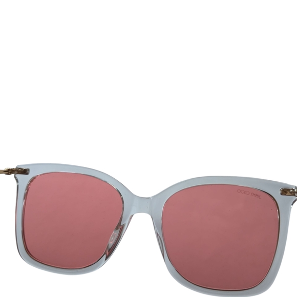 Jimmy Choo Pink Sunglasses Clear Frame with Case - Picture 4 of 9